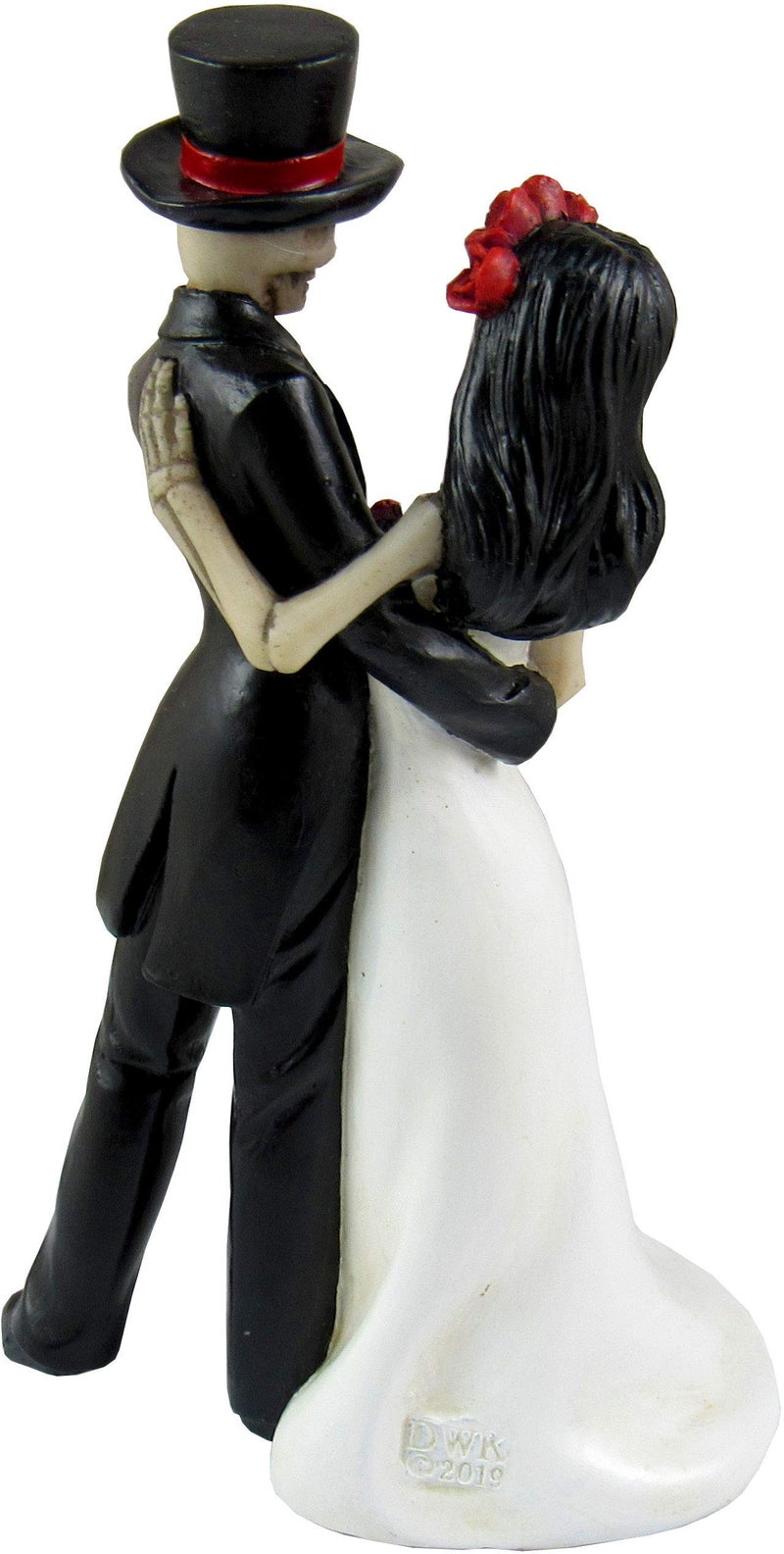 DWK - Amor Por Vida - Collectible Hand-Painted Day of The Dead Dancing Skeleton Couple Halloween Gothic Lovers Romantic Bride & Groom Figurine Wedding Statuette, 6.5-inch - Image 2